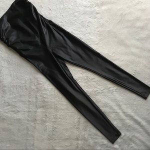 Koral Lustrous Maternity Leggings Black Sheen